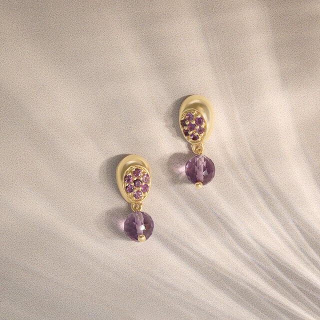 Buy Lilac Pop Amethyst Earrings at Best Price | Tanishq US