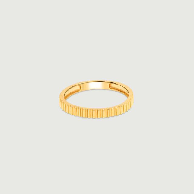 Sleek Textured Gold Ring 3