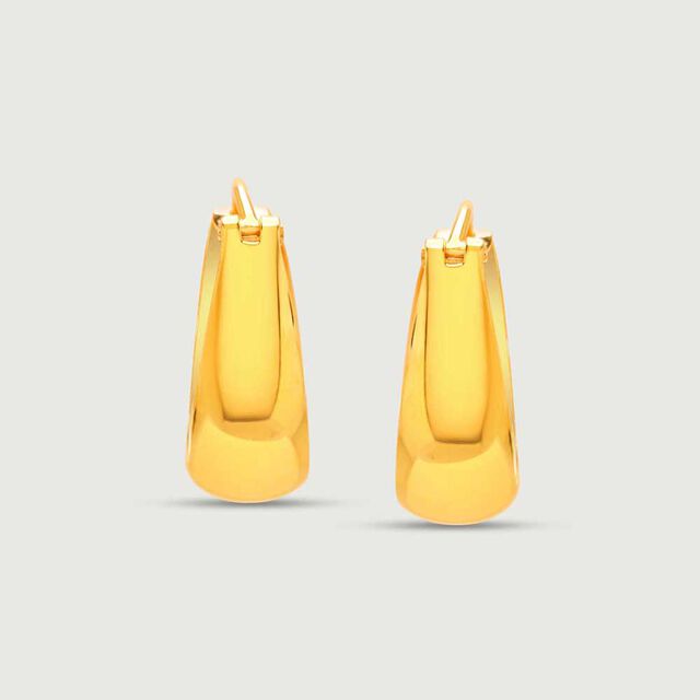 Minimalist Bold Gold Hoop Earrings 4