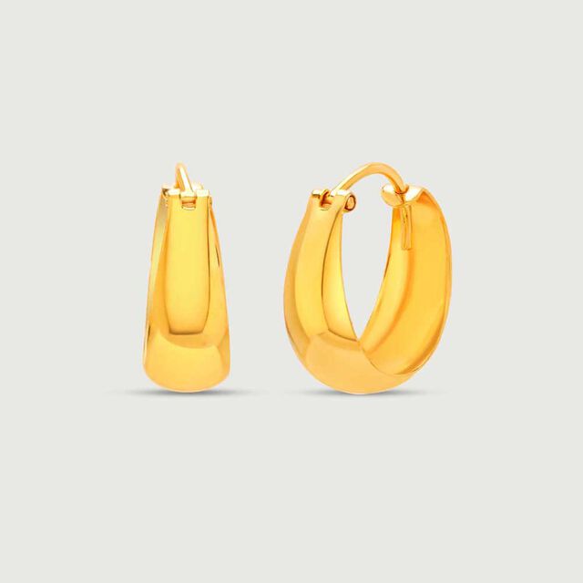 Minimalist Bold Gold Hoop Earrings 5