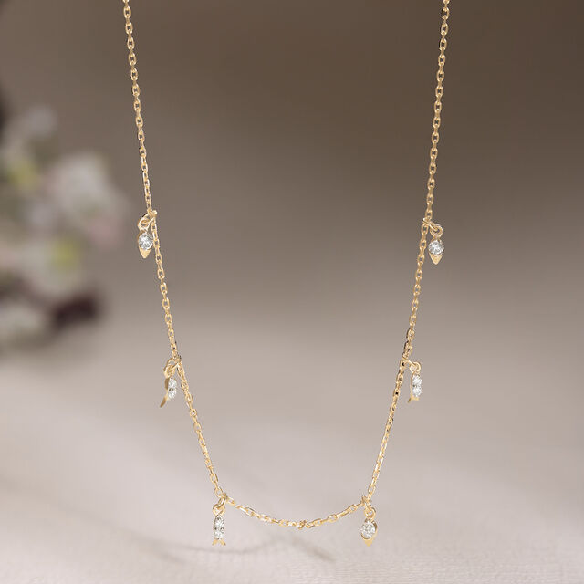 Radiant Droplets Diamond Necklace 