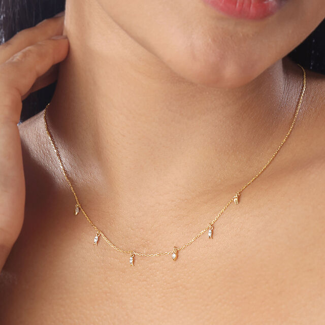 Radiant Droplets Diamond Necklace 2
