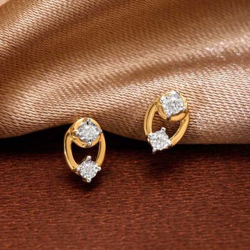 Dainty Spark Diamond Earrings