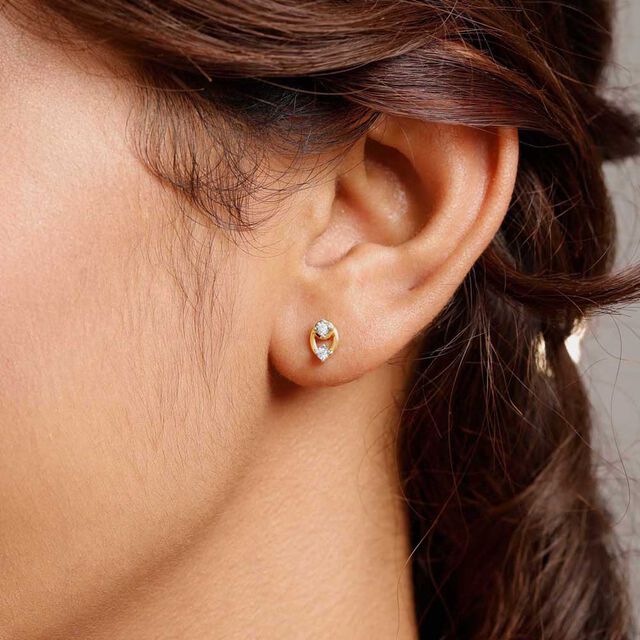 Dainty Spark Diamond Earrings 2