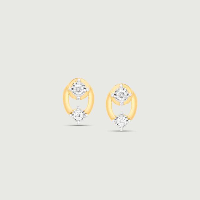 Dainty Spark Diamond Earrings 4