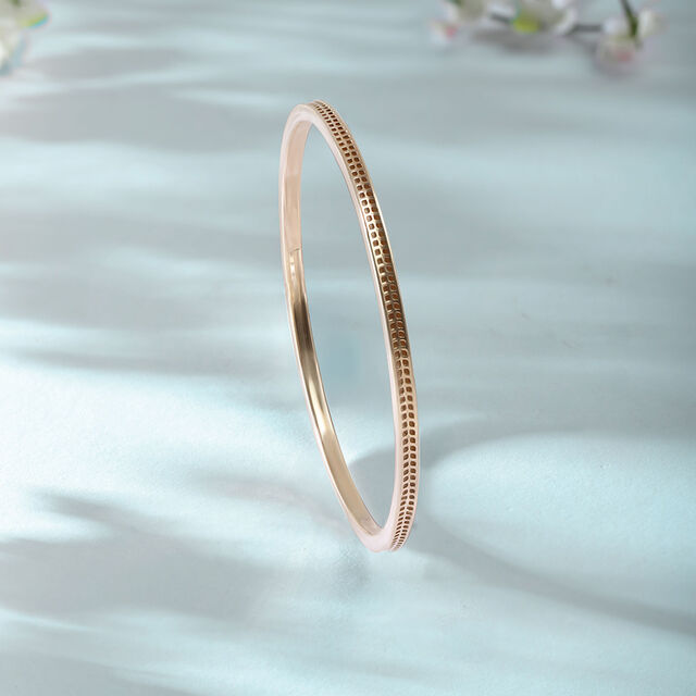 Sleek Textured Gold Bangle 