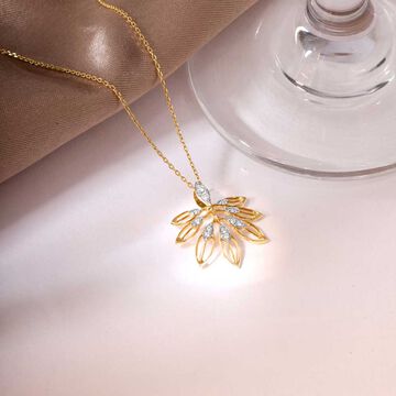 Sassy Foliage Diamond Pendant