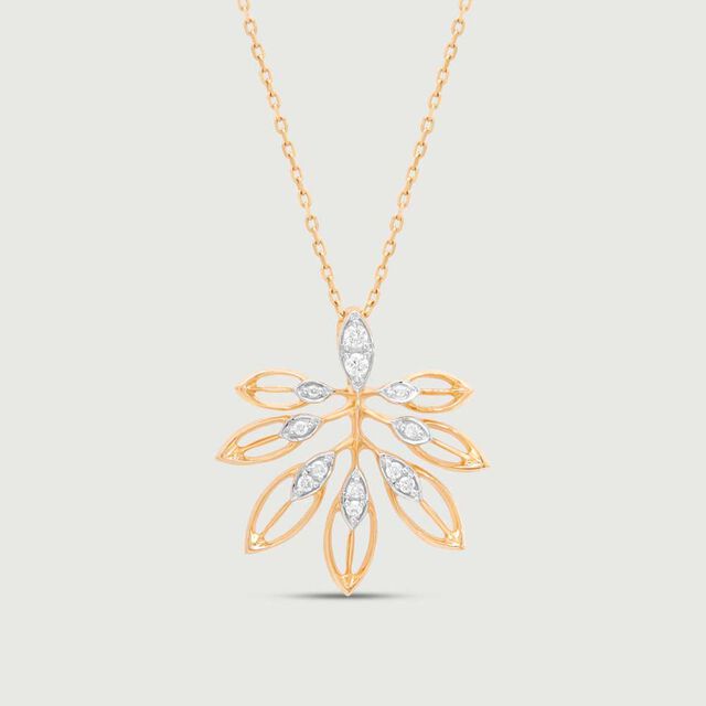 Sassy Foliage Diamond Pendant 3