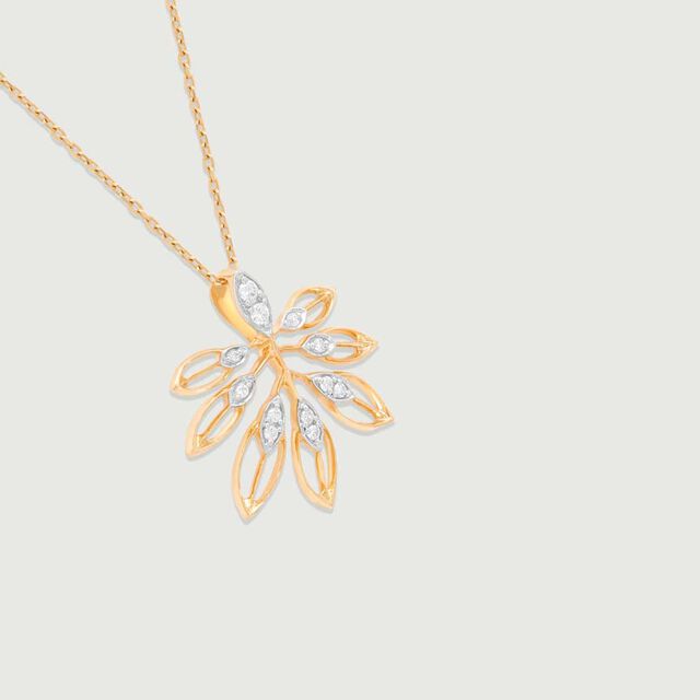 Sassy Foliage Diamond Pendant 4