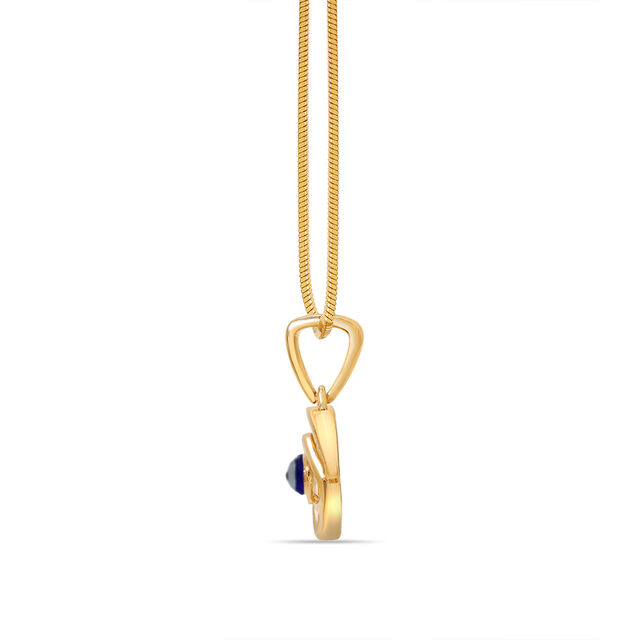 18KT Yellow Gold Layered Evil Eye Pendant 4