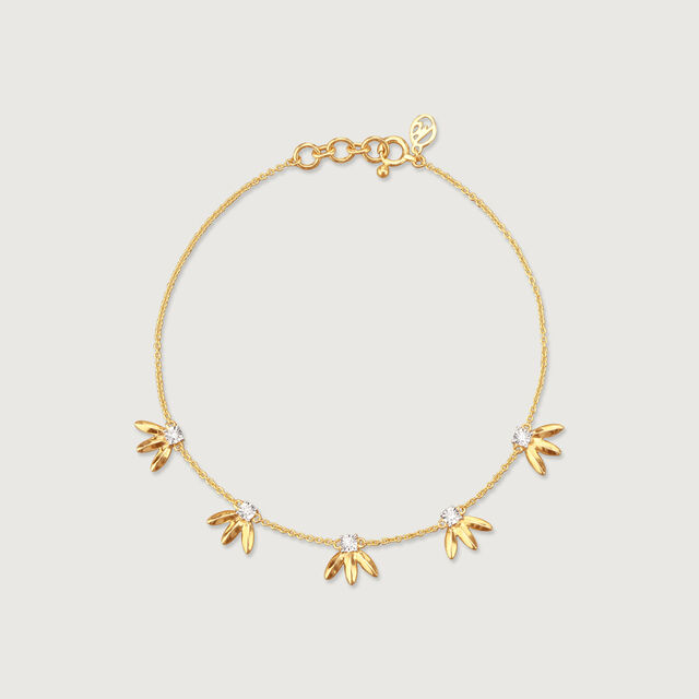 Playful Sparkle Leaf Diamond Bracelet 3