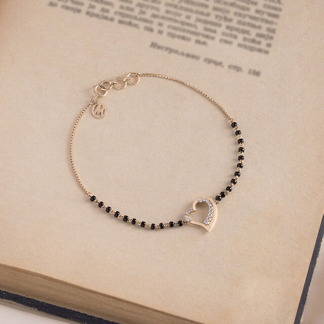 Heart Shine Gold & Diamond Bracelet 