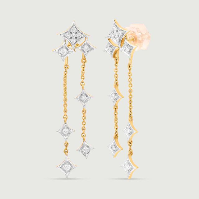 Starlit Cascade Diamond Drop Earrings 4