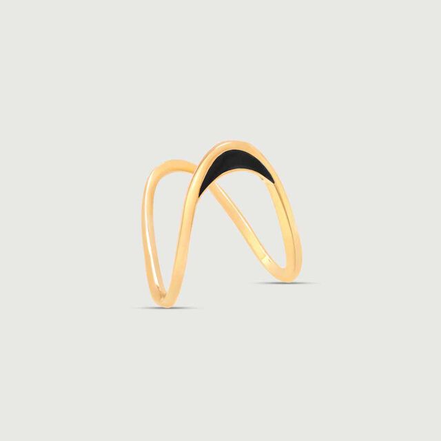Wavy Minimalist Gold Ring 4