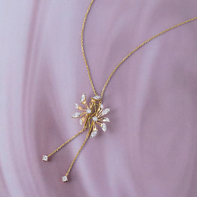 Radiant Blossom Gold & Diamond Necklace 