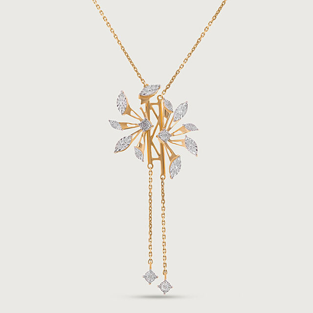 Radiant Blossom Gold & Diamond Necklace 4