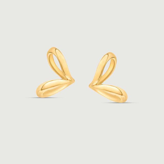 Sassy Twirl Gold Stud Earrings 4