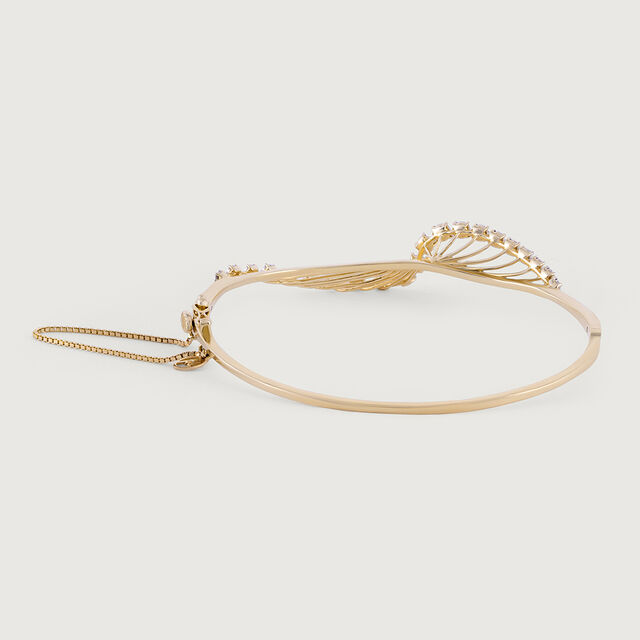 Elegant Precision Gold & Diamond Bangle 5