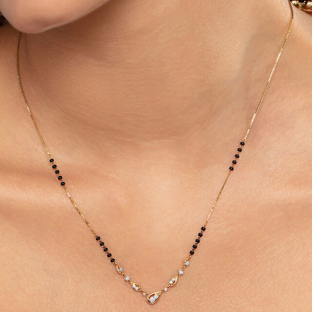 Timeless Elegance Gold & Diamond Mangalsutra 2