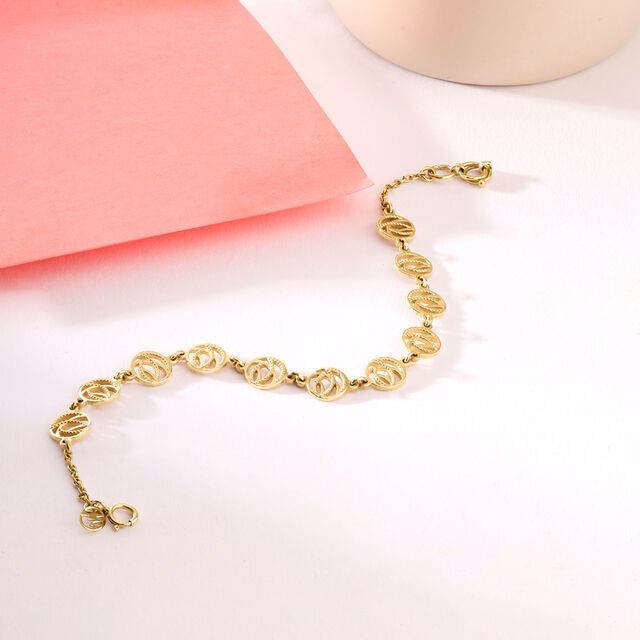 Celestial Curl Gold Bracelet 