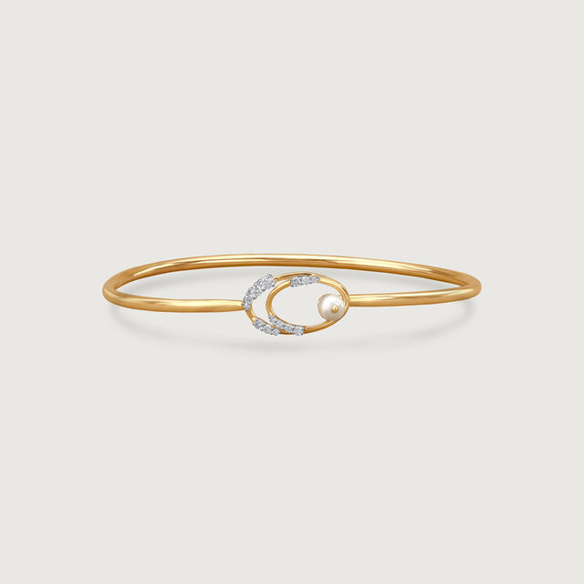 Twirl Shine Pearl & Diamond Bangle 3