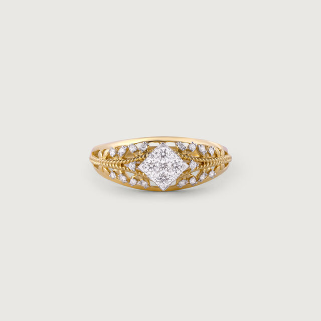 Bling Romance Gold & Diamond Finger Ring 3