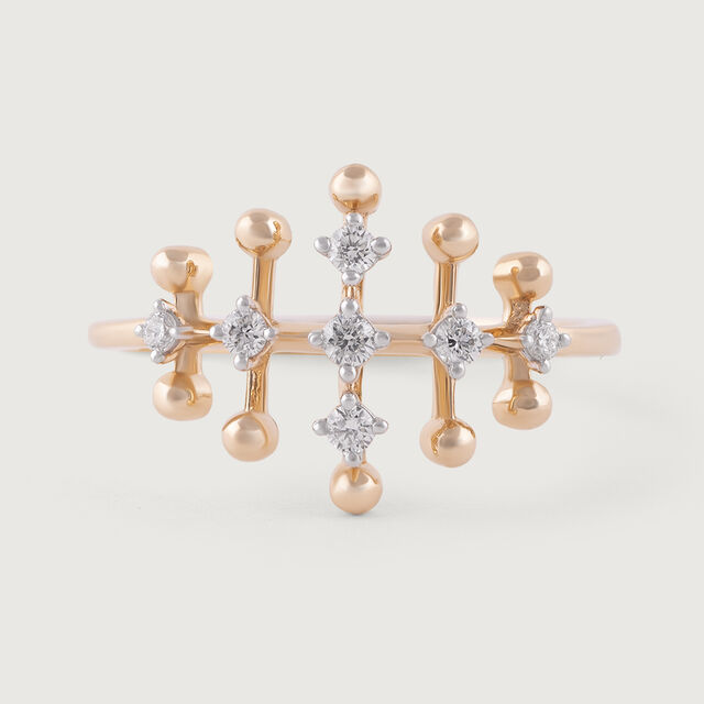 Retro Diva Gold & Diamond Ring 4