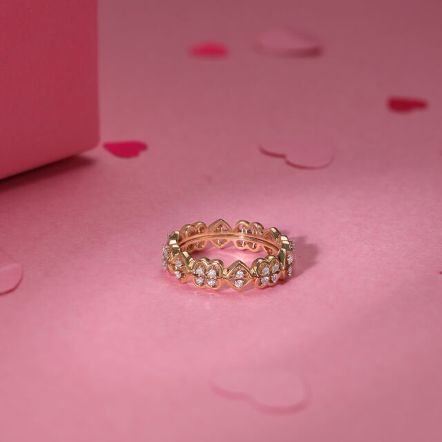 Love Luck Diamond & Gold Ring 