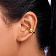Aqua Cool Pearl & Gold Ear Cuff 2