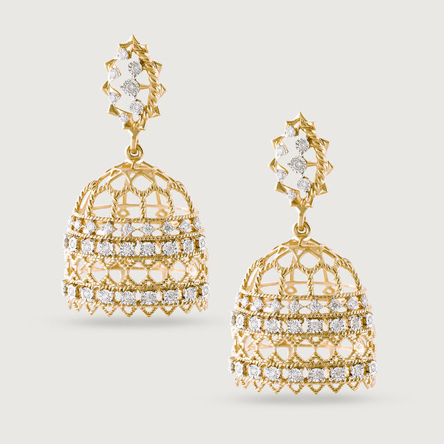 Majestic Lippan Gold & Diamond Jhumka 2