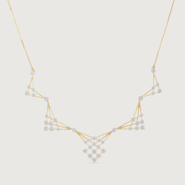 Sequin Shine Gold & Diamond Necklace 3