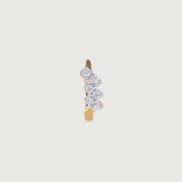 Lippan Glamour Gold & Diamond Nose Pin