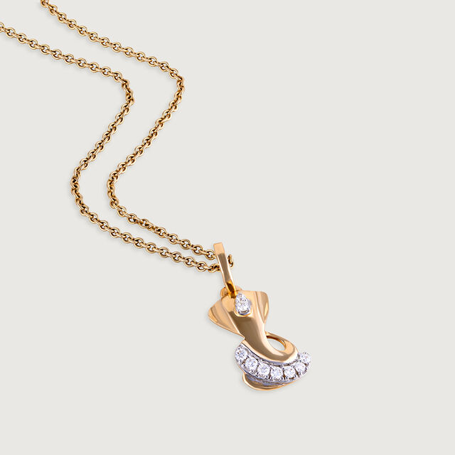 Jai Ganesh Gold and Diamond Pendant 4