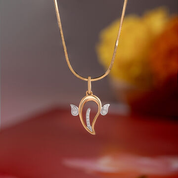 Shree Ganesh Gold and Diamond Pendant