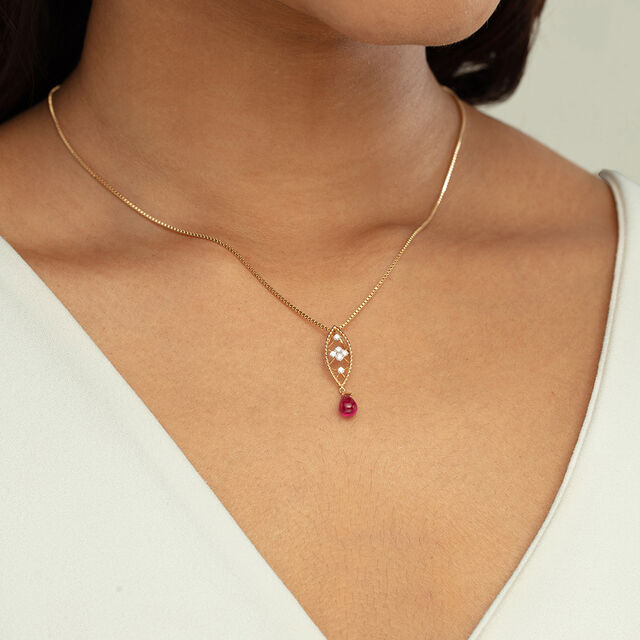 Disco Shine Diamond & Ruby Pendant 2