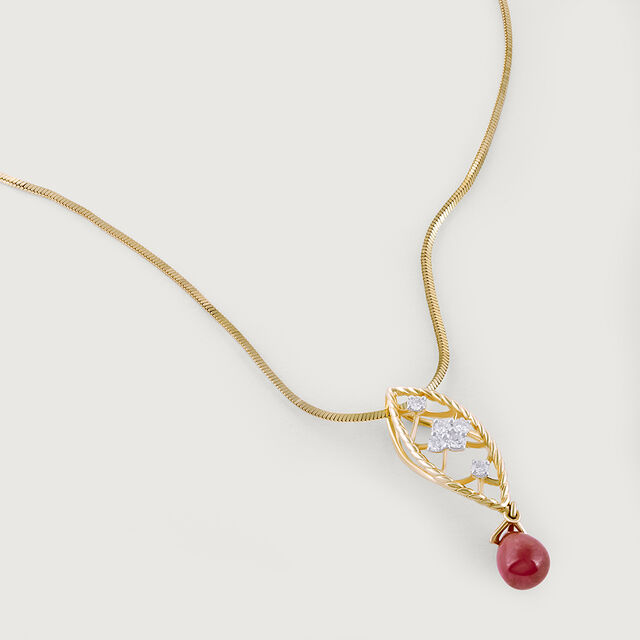 Disco Shine Diamond & Ruby Pendant 5