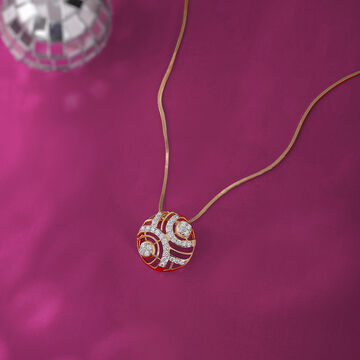 Classic Retro Gold & Diamond Pendant
