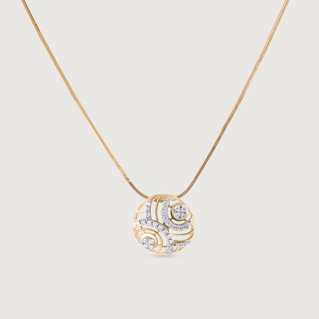 Classic Retro Gold & Diamond Pendant 3
