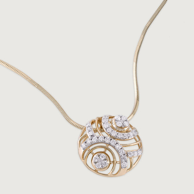 Classic Retro Gold & Diamond Pendant 4