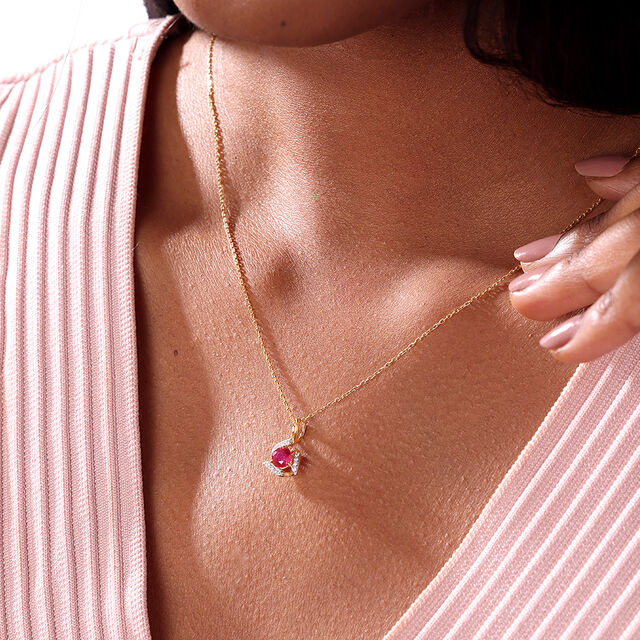 Ruby Rush Diamond & Gold Pendant 2