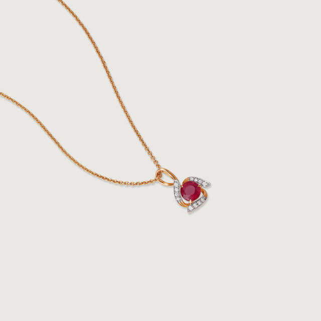 Ruby Rush Diamond & Gold Pendant 5