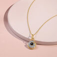 Love Lock Topaz & Diamond Pendant 