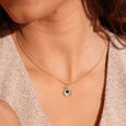 Love Lock Topaz & Diamond Pendant 2