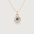 Love Lock Topaz & Diamond Pendant 4
