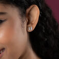 Zigzag Radiance Gold & Diamond Stud Earrings 2