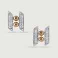 Zigzag Radiance Gold & Diamond Stud Earrings 4