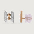 Zigzag Radiance Gold & Diamond Stud Earrings 5