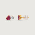 Scarlet Grace Ruby & Diamond Stud Earrings 5
