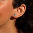 Diana Legacy Emerald & Diamond Stud Earrings 2