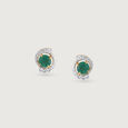 Diana Legacy Emerald & Diamond Stud Earrings 4